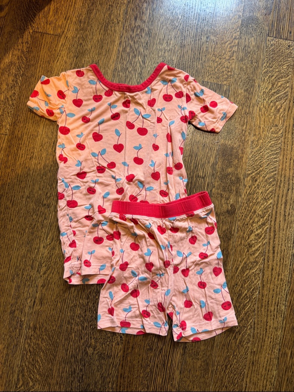 Kids Cherry Short Sleeve Pajama Set